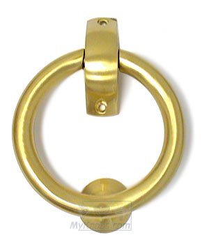 Door Knockers Finnish Ring Knocker in Brushed Brass