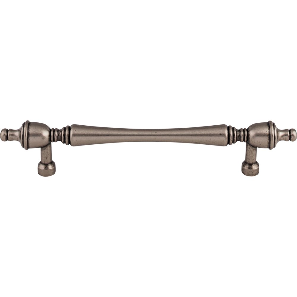 Somerset Finial 7" Centers Bar Pull in Pewter Antique