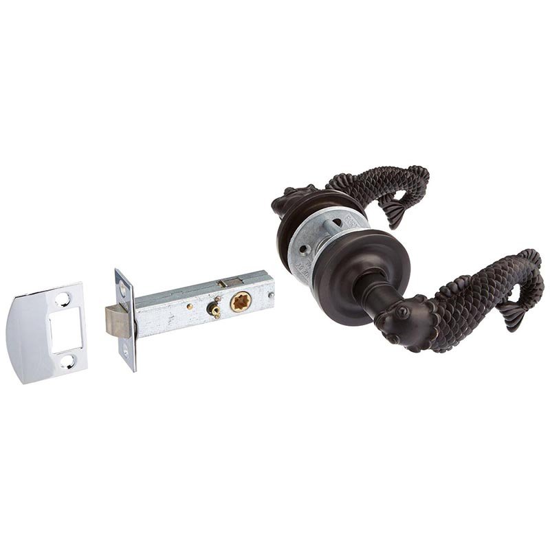 Privacy Pollino Right Handed Door Lever in Oil Rubbed Bronze