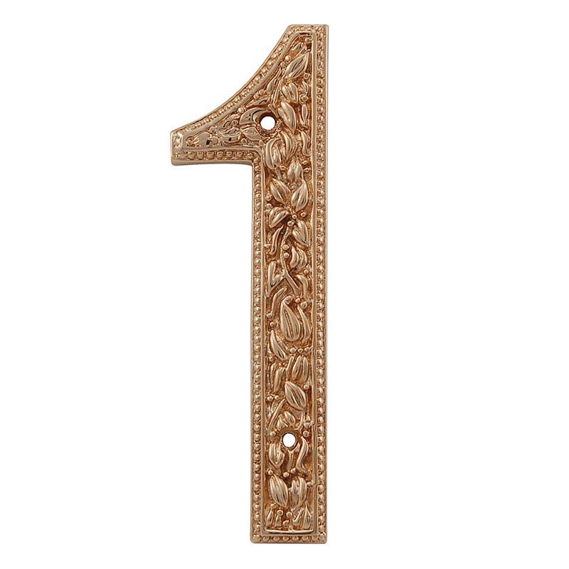 1 Number in Polished Gold