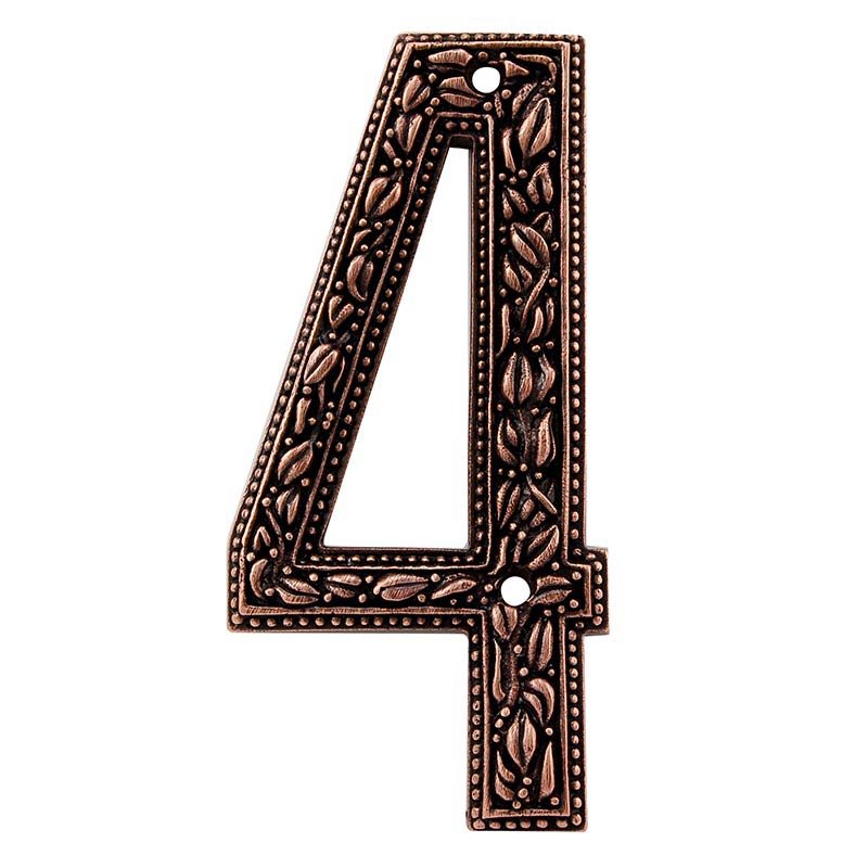 4 Number in Antique Copper
