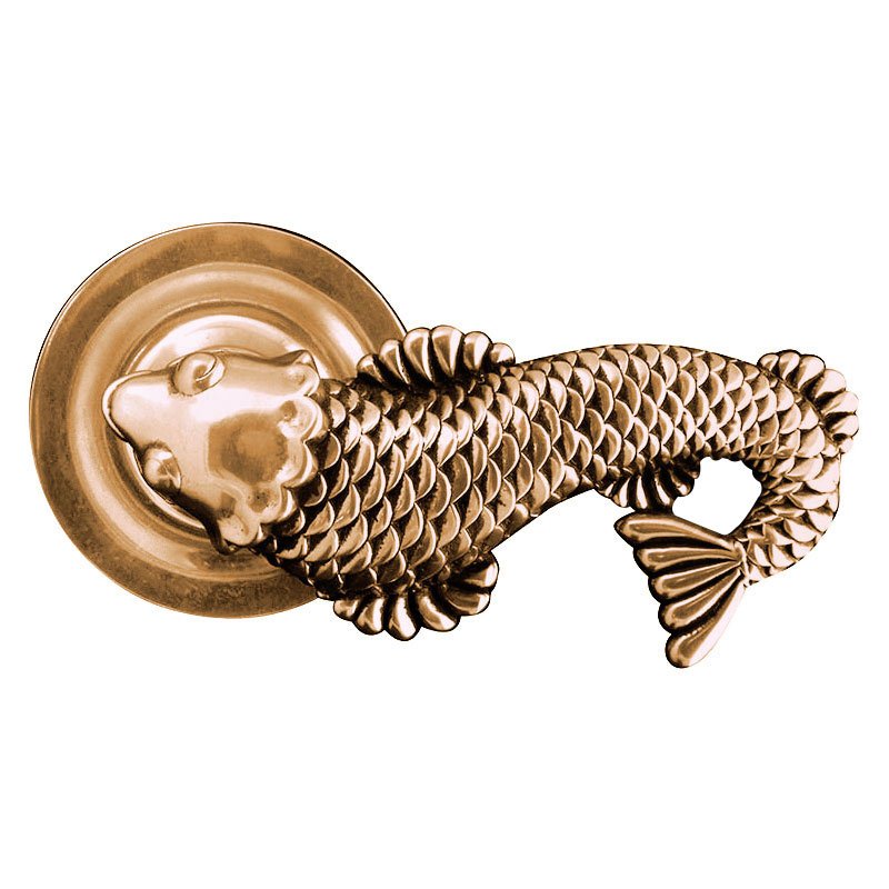 Privacy Pollino Right Handed Door Lever in Antique Gold
