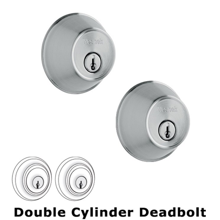 Model 372 Double Deadbolt Lock in Satin Chrome