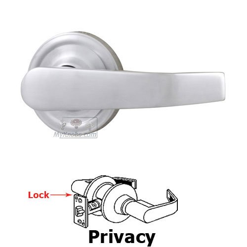 Access Universally Handed Privacy Door Lever in Satin Chrome