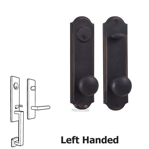 Tramore - Left Hand Single Deadbolt Passage Handleset with Wexford Knob in Oil Rubbed Bronze