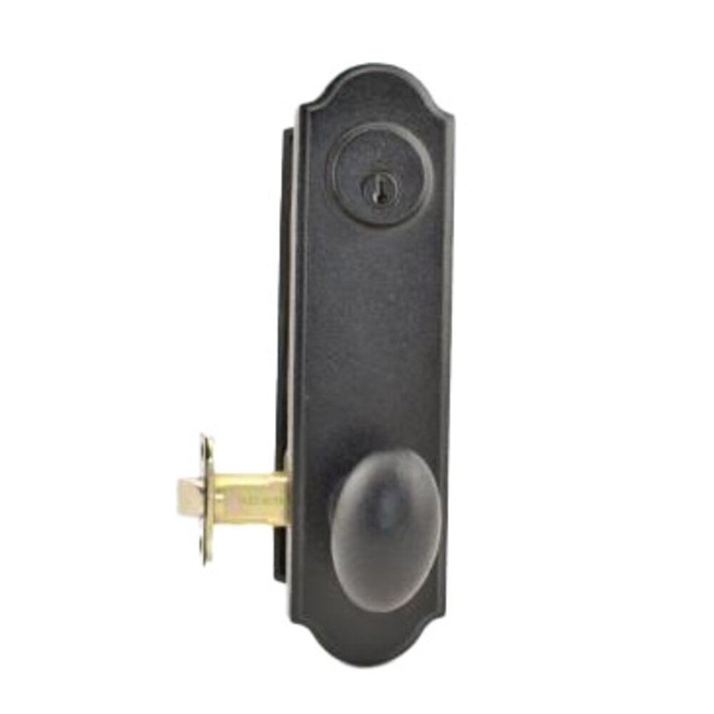 Tramore - Left Hand Single Cylinder Handleset with Durham Knob in Black