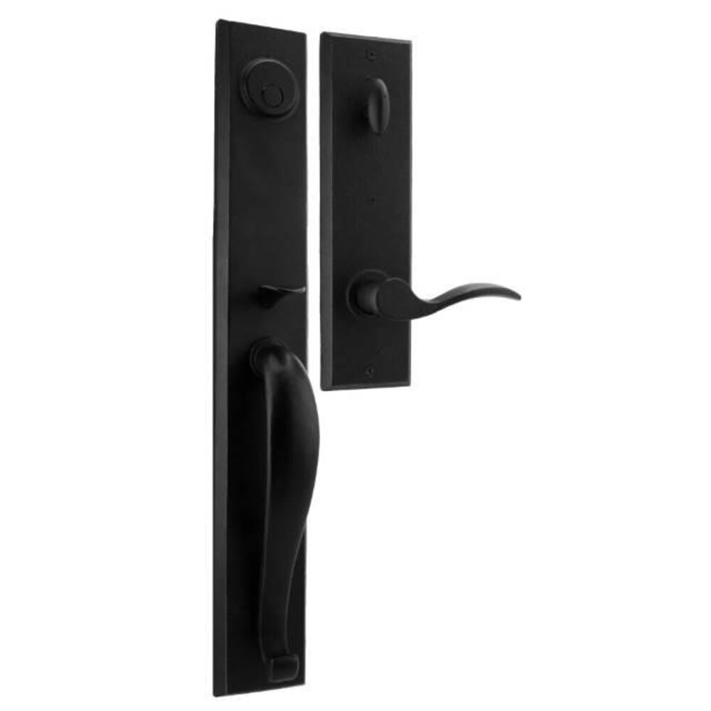 Rockford - Left Hand Dummy Handleset with Carlow Lever in Black