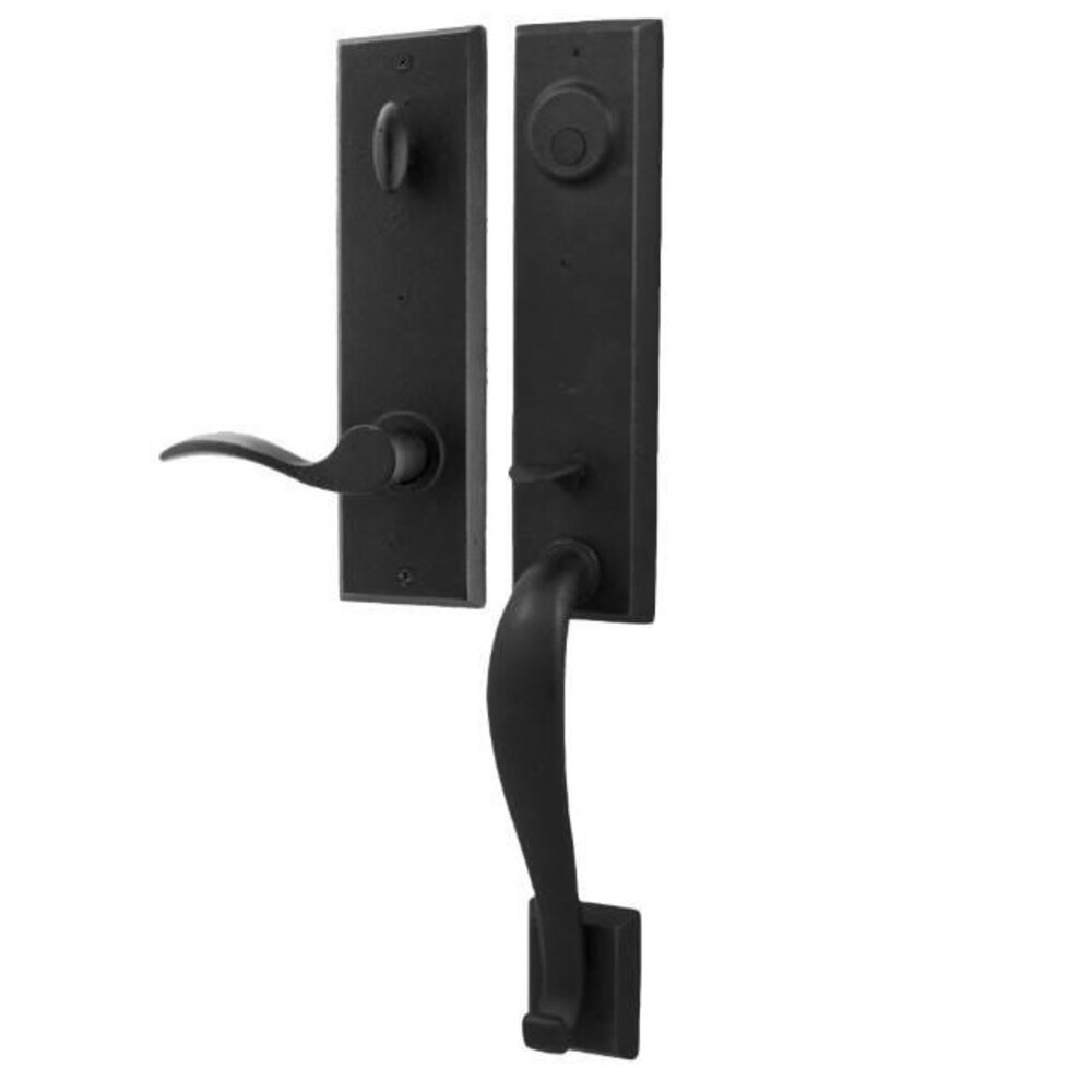 Greystone - Right Hand Dummy Handleset with Carlow Lever in Black