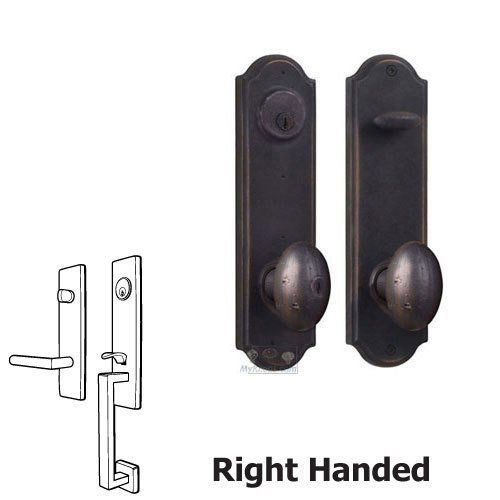 Tramore - Right Hand Single Deadbolt Passage Handleset with Durham Knob in Oil Rubbed Bronze