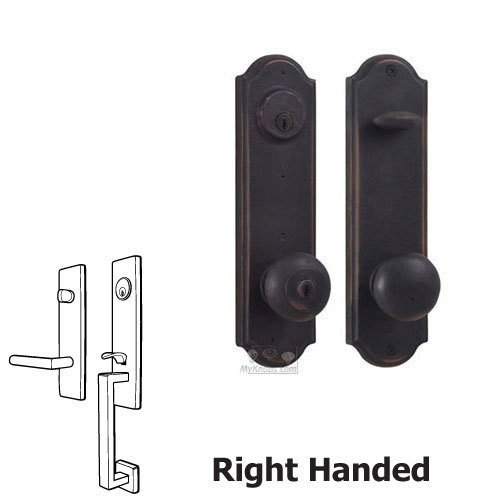 Tramore - Right Hand Single Deadbolt Keylock Handleset with Keyed Wexford Knob in Oil Rubbed Bronze