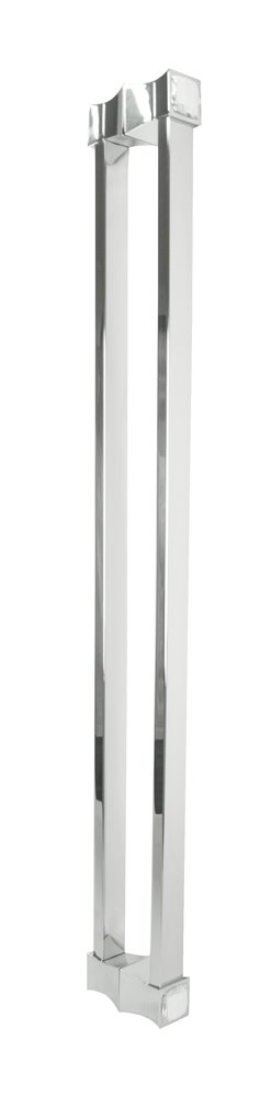Door Pull Back to Back L 33 1/4" x H 1 7/8" in Diamond Chrome with Swarovski Elements