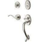 Sectional Right Handed Full Dummy Handleset with Wave Lever in Lifetime PVD Polished Nickel