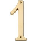 #1 House Number in Lifetime PVD Polished Brass