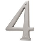 #4 House Number in Lifetime PVD Satin Nickel