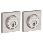 Double Cylinder Square Deadbolt in Satin Nickel