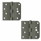 4"x 4"x 5/8" Right Handed Square Hinge (SOLD AS A PAIR) in Antique Nickel
