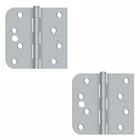 4"x 4"x 5/8"x Left Handed Square Hinge (SOLD AS A PAIR) in Brushed Chrome