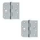 4"x 4"x 5/8"x Left Handed Square Hinge (SOLD AS A PAIR) in Polished Chrome