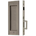 Modern Rectangular Dummy Pocket Door Mortise Lock in Pewter
