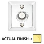 Quincy Square Door Bell in Polished Brass