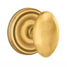 Single Dummy Egg Door Knob With Regular Rose in French Antique Brass