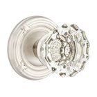Astoria Passage Door Knob with Ribbon & Reed Rose and Concealed Screws in Satin Nickel
