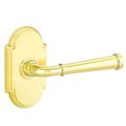 Passage Right Handed Merrimack Lever With #8 Rose in Unlacquered Brass