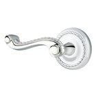 Privacy Left Handed Rope Lever With Rope Rose in Polished Chrome
