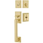 Single Cylinder Hamden Handleset with Right Handed Spencer Lever in Satin Brass