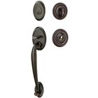 Single Cylinder Saratoga Handleset with Lowell Crystal Knob in Oil Rubbed Bronze