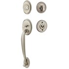 Single Cylinder Saratoga Handleset with Providence Crystal Knob in Pewter