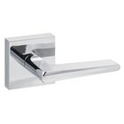 Ridgecrest Modern Basel Passage Door Lever with Square Rosette in Polished Chrome