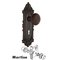 Nostalgic Warehouse - Complete Mortise Lockset - Victorian Plate with Brown Porcelain Knob