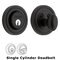 Ageless Iron hardware - Loch Rosette Single Cylinder Deadbolt in Black Iron