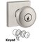 Baldwin Reserve - Round Door Knob with Contemporary Square Rose