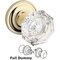 Baldwin Reserve - Crystal Door Knob with Traditional Round Rose