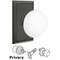 Emtek Hardware - Porcelain Door Knobs - Ice White Knob With Rectangular Rosette