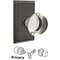 Emtek Hardware - Crystal Door Hardware - Providence Door Knob with Rectangular Rose