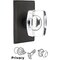 Emtek Hardware - Crystal Door Hardware - Windsor Door Knob with #3 Rose