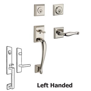 Baldwin Reserve - Napa Handleset with Decorative Door Lever with Traditional Square Rose
