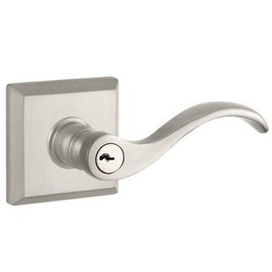Baldwin Reserve - Curve Door Lever with Traditional Square Rose