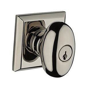 Baldwin Reserve - Ellipse Door Knob with Traditional Square Rose