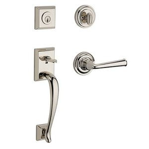Baldwin Reserve - Napa Handleset with Federal Door Lever with Traditional Round Rose