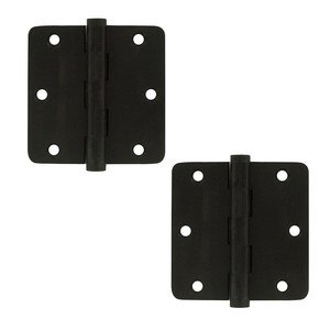 Deltana - Solid Brass 3 1/2" x 3 1/2" 1/4" Radius/Residential Door Hinge (Sold as a Pair)
