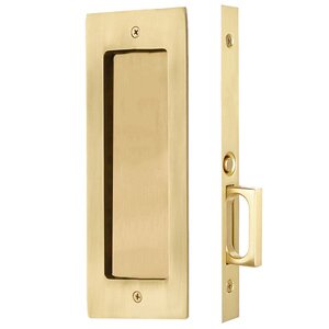 Emtek Hardware - Mortise Modern Rectangular Passage Pocket Door Hardware in French Antique Brass