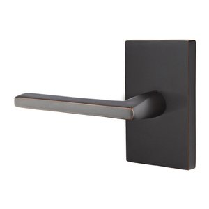 Emtek Hardware - Brass Modern - Helios Door Lever With Modern Rectangular Rosette