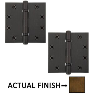 4 1/2" X 4 1/2" Square Steel Heavy Duty Ball Bearing Hinge (Sold In Pairs)