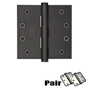 4" X 4" Square Solid Brass Heavy Duty Hinge (Sold In Pairs)