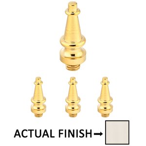 Steeple Tip Set For 3 1/2" Heavy Duty Or Ball Bearing Solid Brass Hinge (Sold In Pairs)
