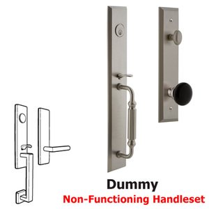 Grandeur Door Hardware - Fifth Avenue - One-Piece Dummy Handleset with F Grip and Coventry Knob